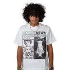 BRAINWASH TEE on model, front