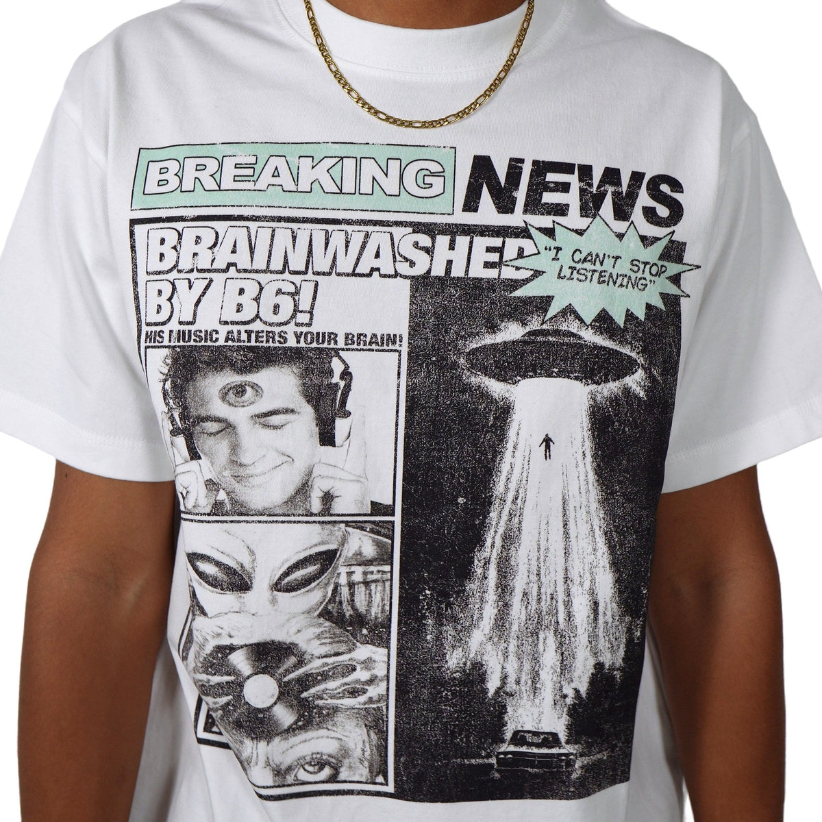 BRAINWASH TEE front print detail