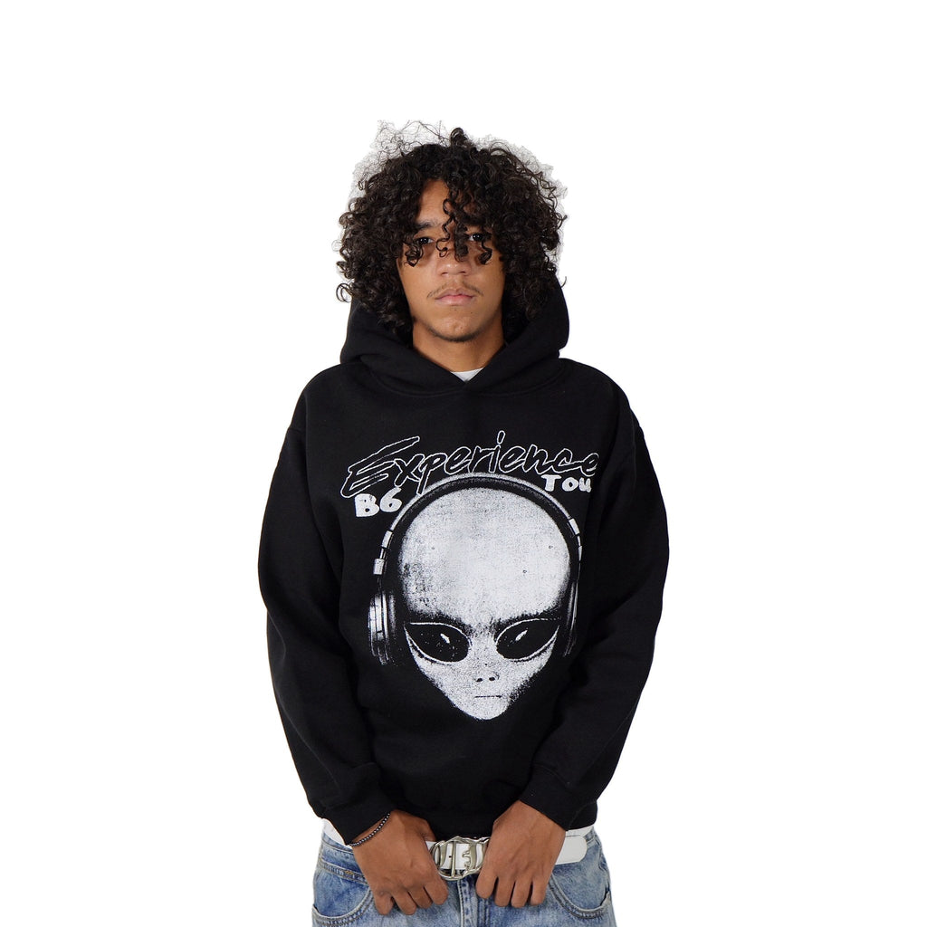 EXPERIENCE TOUR HOODIE on model, front