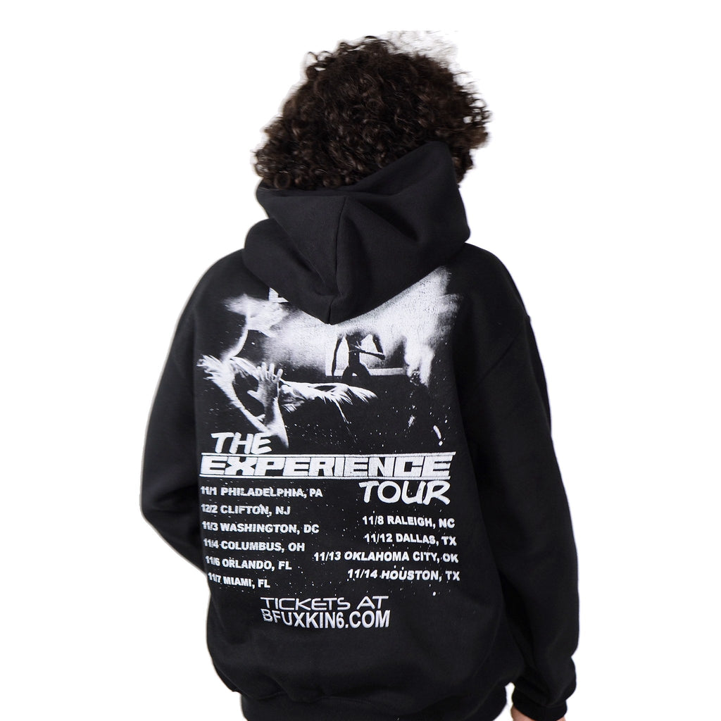 EXPERIENCE TOUR HOODIE on model, back